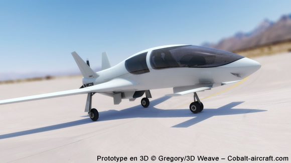 Illustration 3D protype d'avion